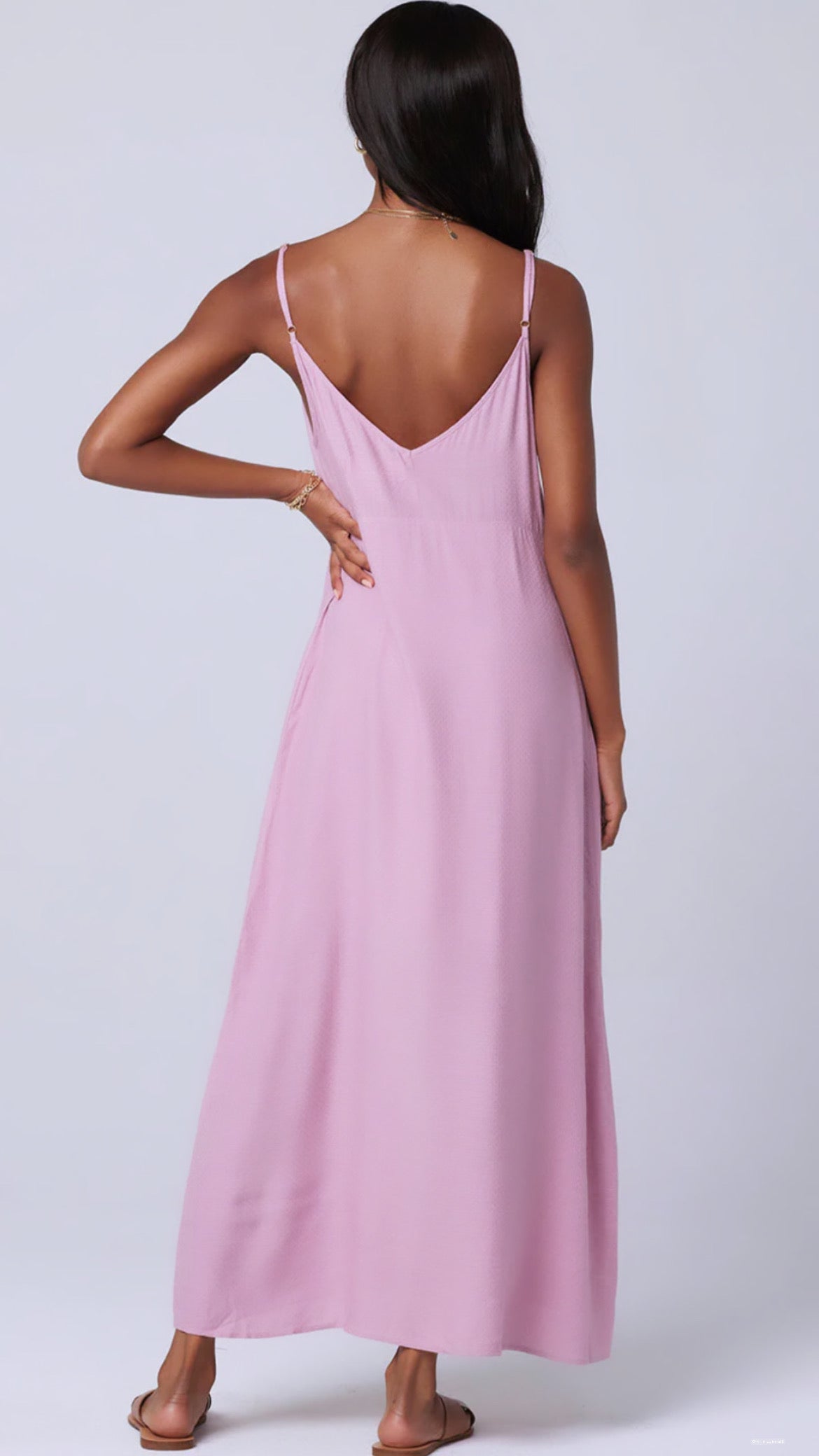Langes Sleep-Kleid Mauve