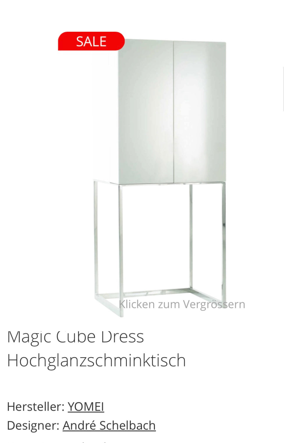 YOMAI Magic Cube Dress by André Schelbach "Mattlack weiss / Leder schwarz"