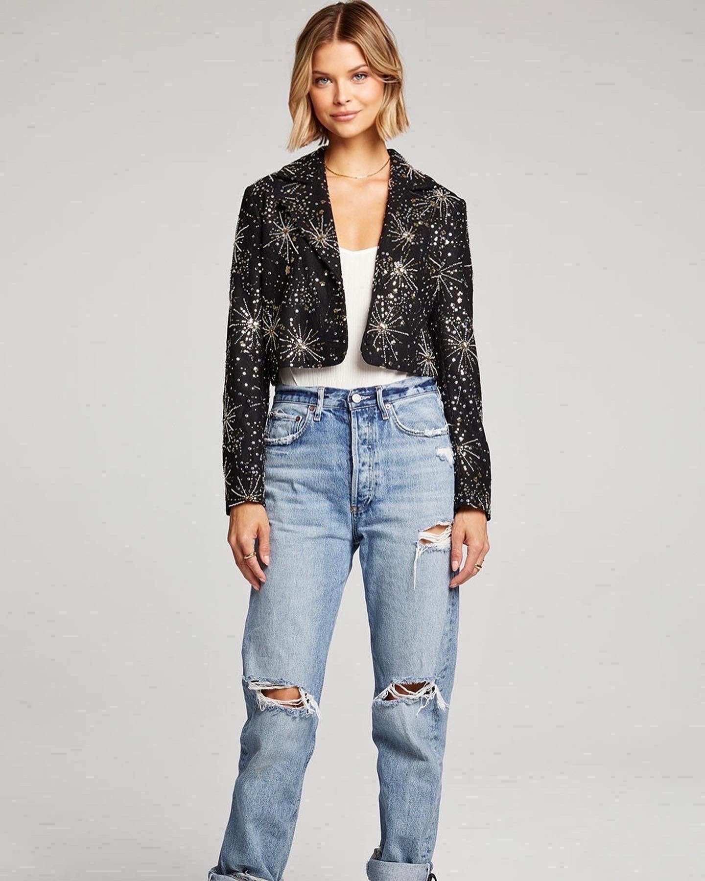 Bolero Blazer Sparkle Saltwater Luxe