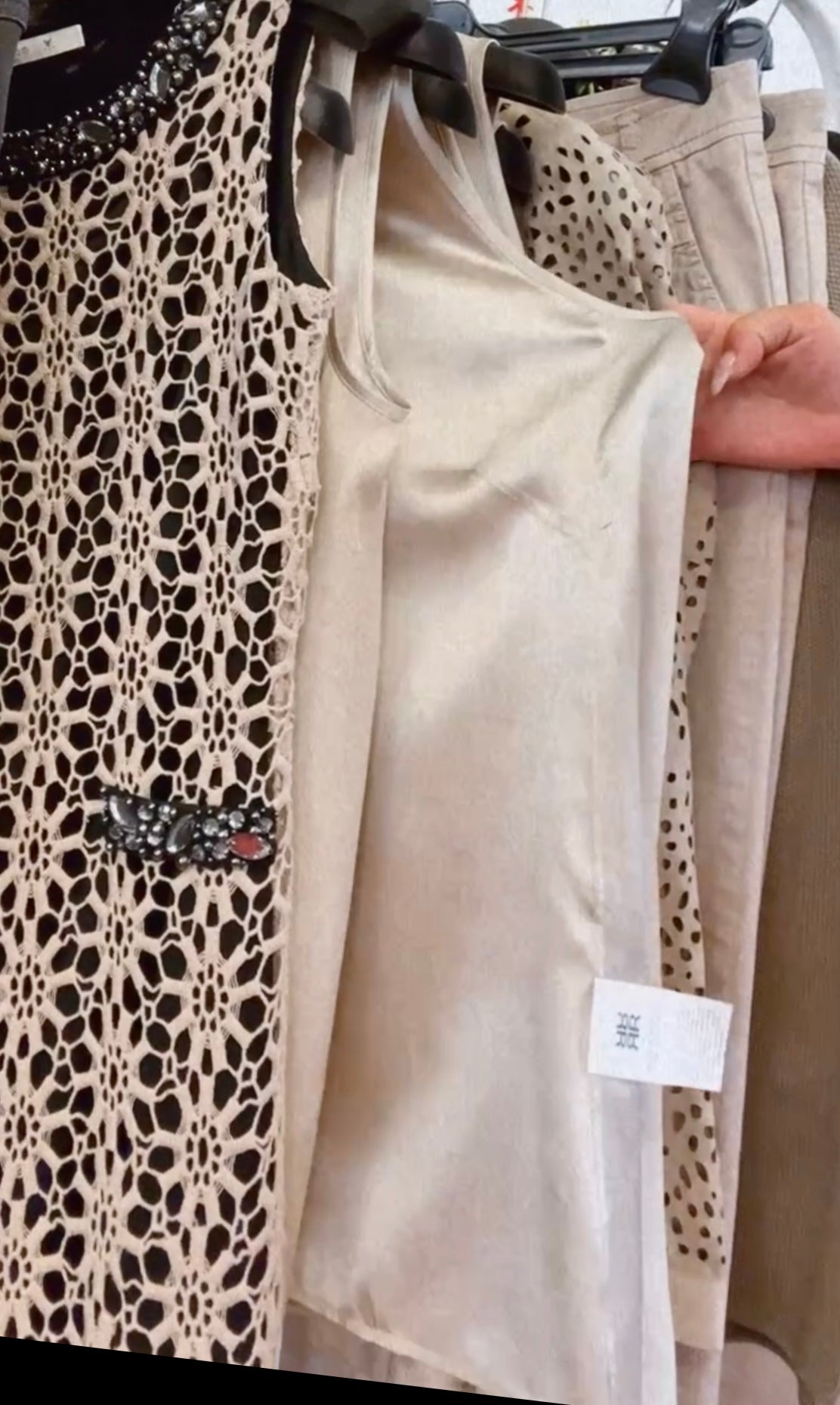 Riani Seiden-Tunika reversible sandbeige