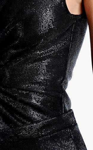 Just Cavalli Kleid mit Emblem Brosche "schwarz/glam"