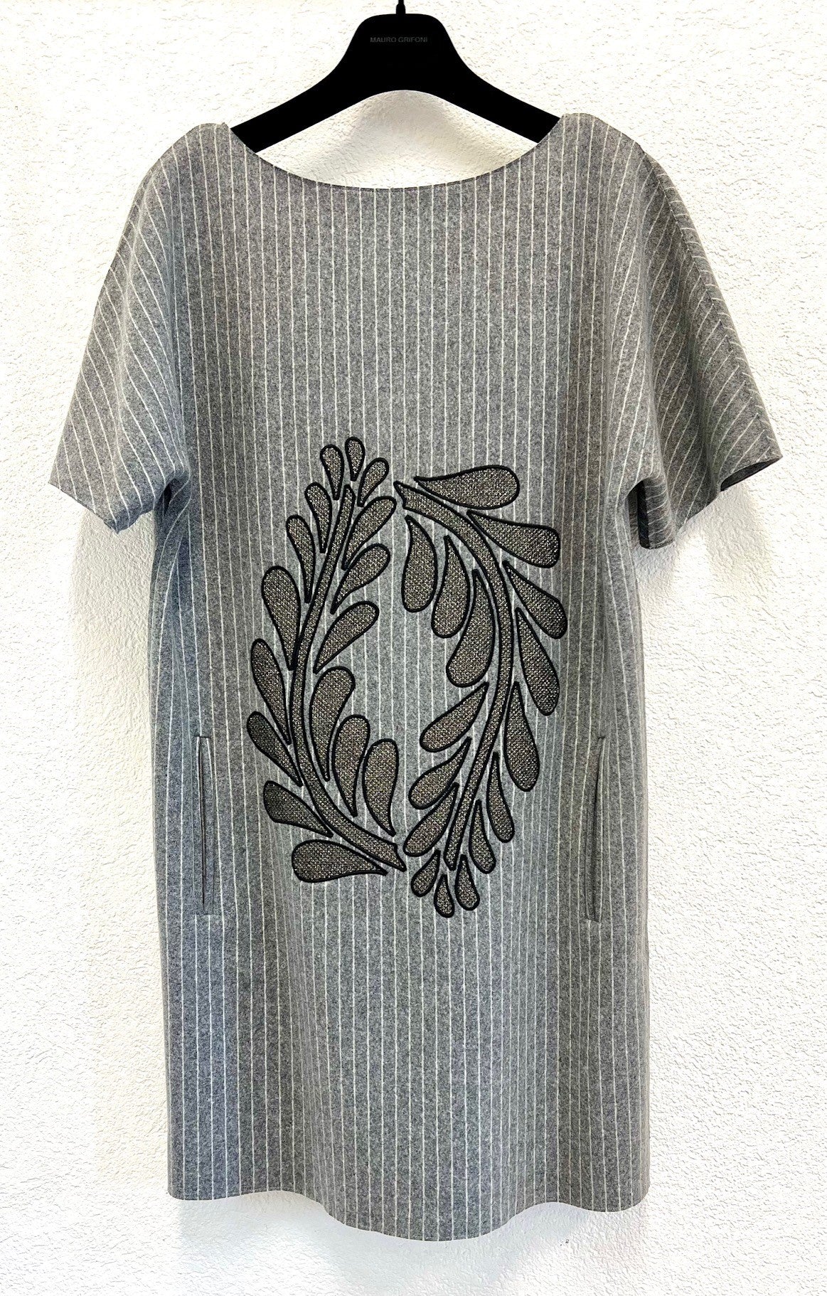 Mauro Grifoni Kleid grau melliert