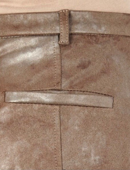 Monari Hose Lederoptik marmoriert "beige"