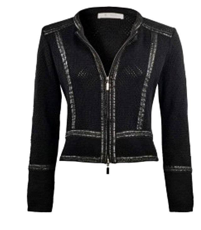 Monari Strick Jacke "Schwarz"