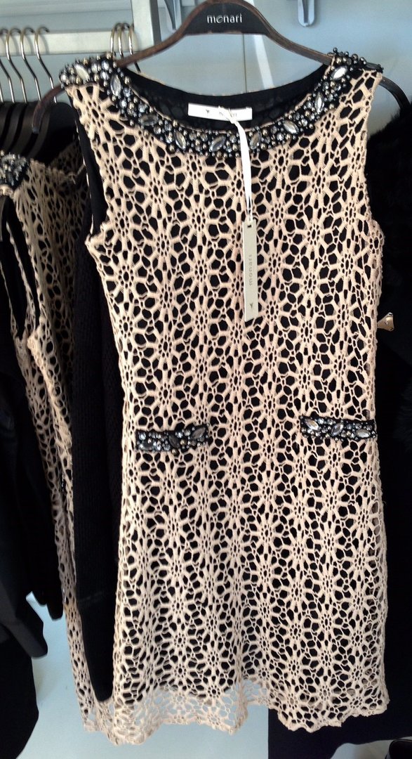 monari Kleid Spitze Schmuck "Beige"