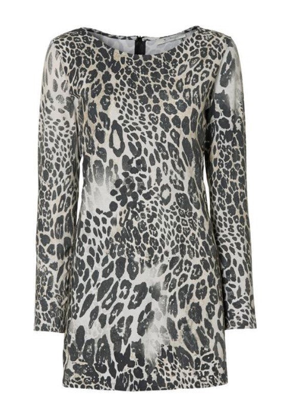 Monari Long-Shirt Leodruck "beige/dunkelgrün"