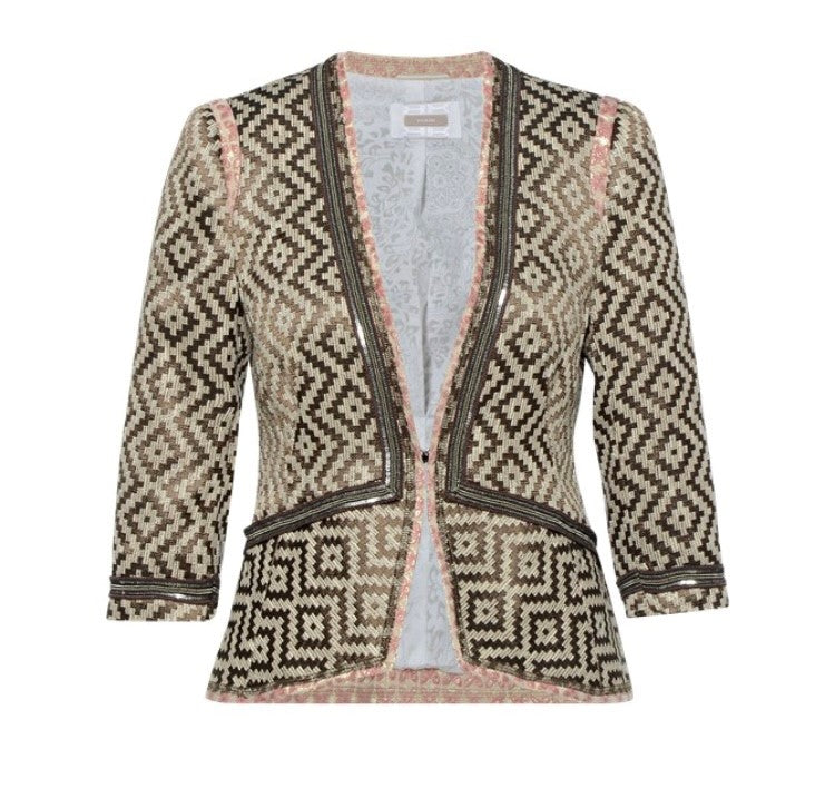 Riani Blazer Boucle beige-braun-pink