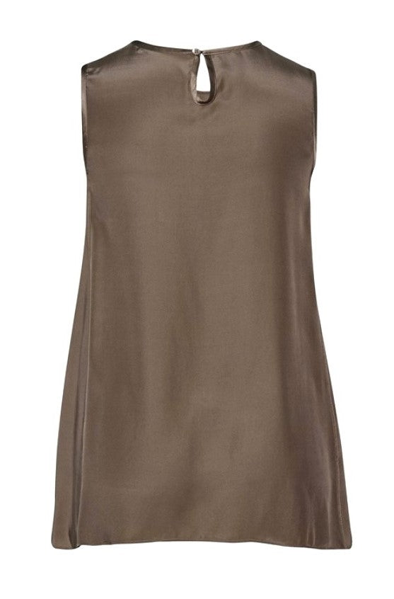 Riani Seiden-Tunika reversible taupe