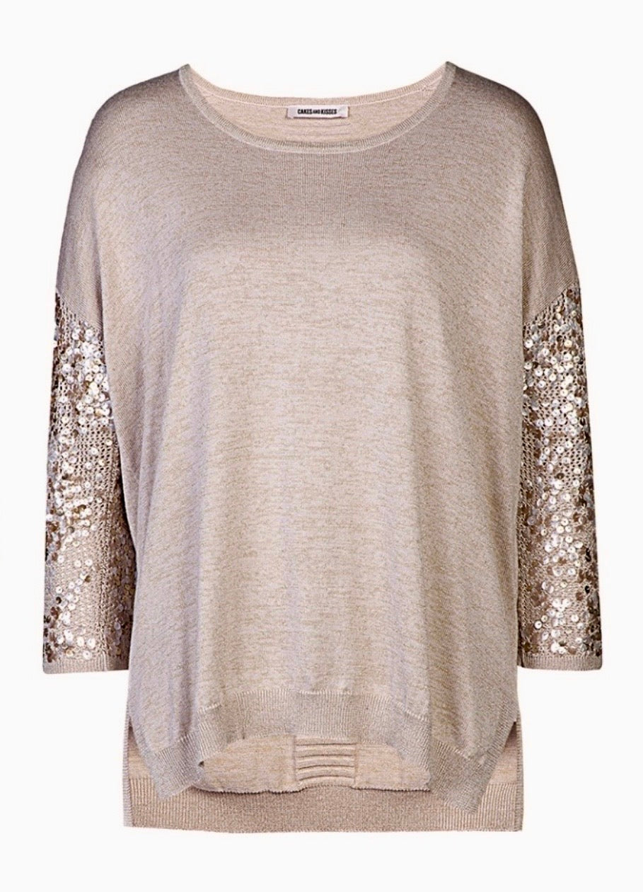 CK Pullover mit Pailletten