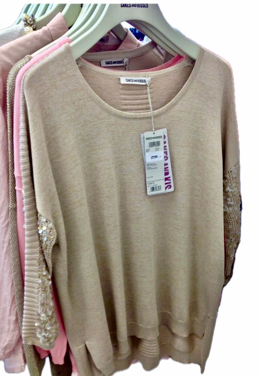 CK Pullover mit Pailletten