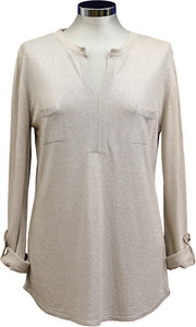 monari Shirt Silberdruck "Beige"