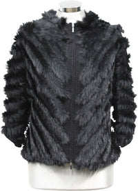 monari Jacke Fell allover "Schwarz"