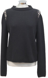 monari Pullover Reiskorn Schmuck RV "Schwarz"