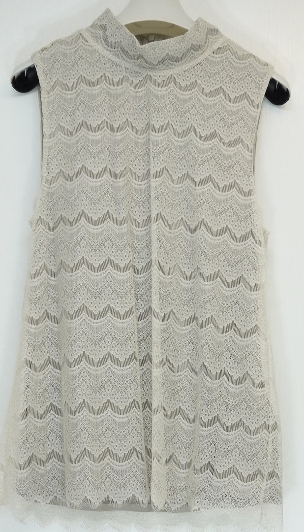 Banana Republic Bluse Spitze "Hellbeige"