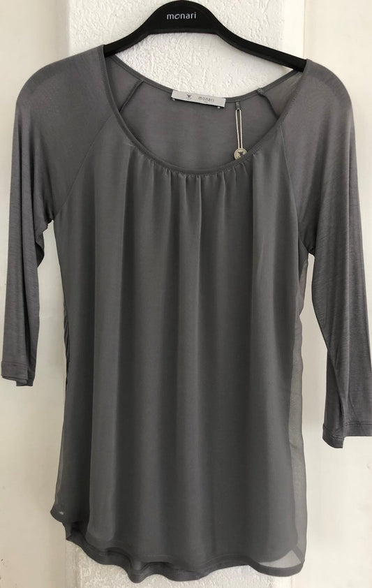 Monari Shirt mit 7/8 Arm Schiefergrau