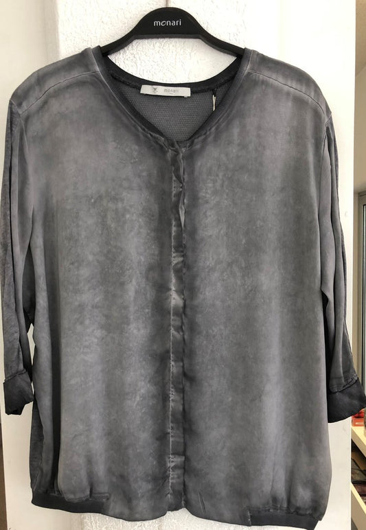 Monari Bluse / Cardigan mit 7/8 Ärmel Schiefergrau