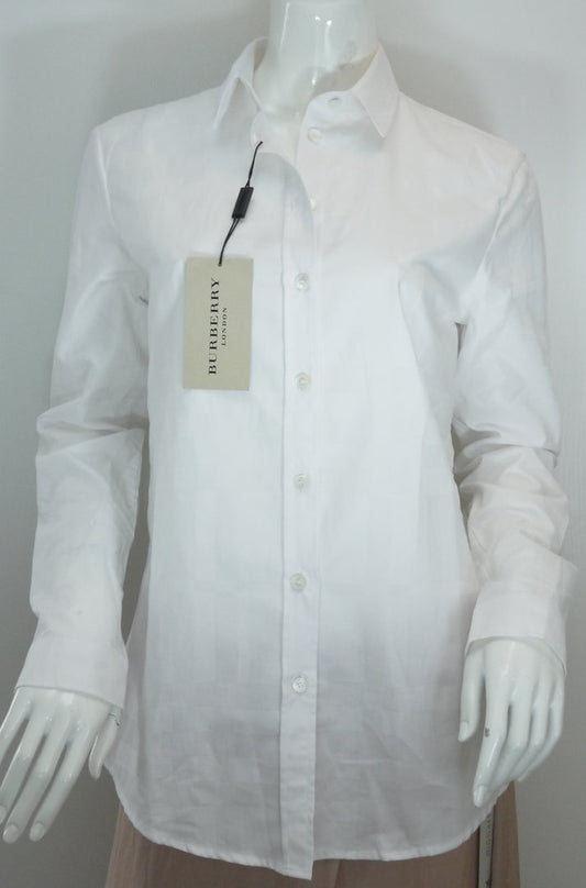 Burberry Bluse Karo "Weiss"