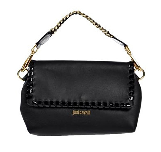 Just Cavalli Handtasche Abendclutch "schwarz mit Schmuckkette"