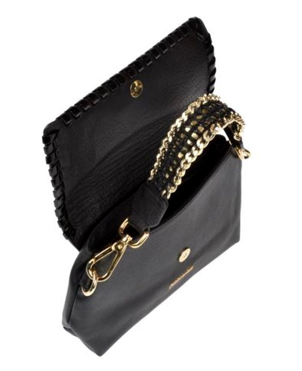 Just Cavalli Handtasche Abendclutch "schwarz mit Schmuckkette"