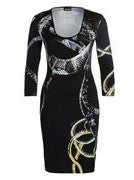 Just Cavalli Kleid SnakePrint "schwarz"