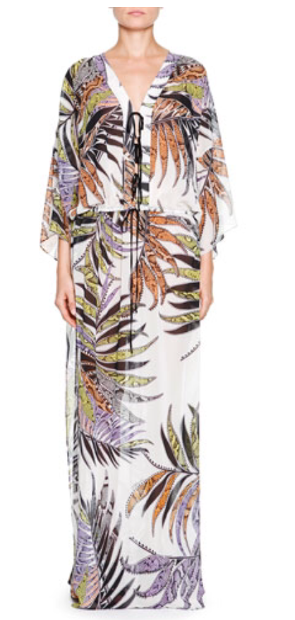 Just Cavalli Tunika-Kleid Lang "weiss / multicolor"
