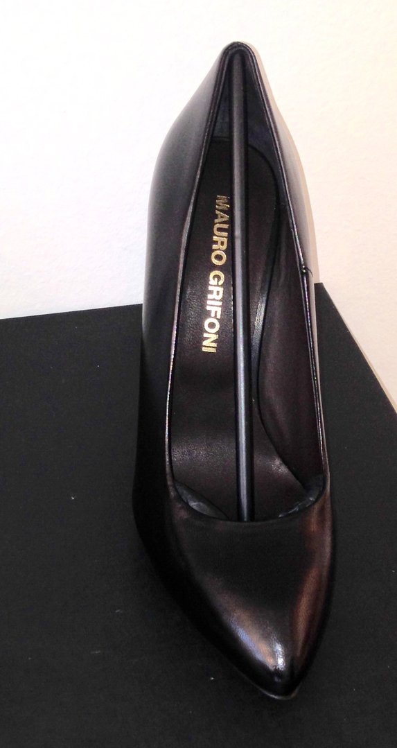 Mauro Grifoni eleganter Pumps Leder "schwarz" Absatz 11CM