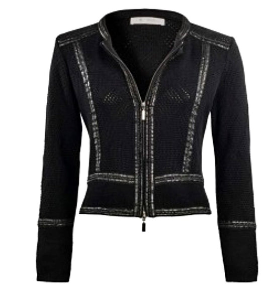 Monari Strick Jacke "Schwarz"