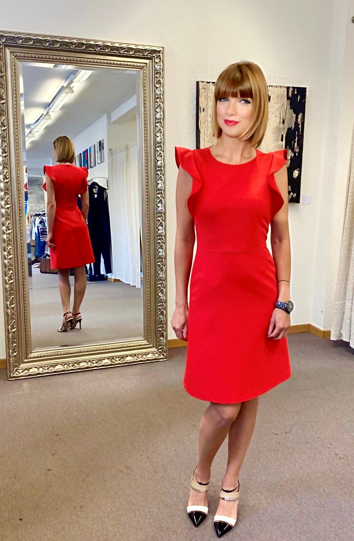 OUI Kleid rot iconic Kelly
