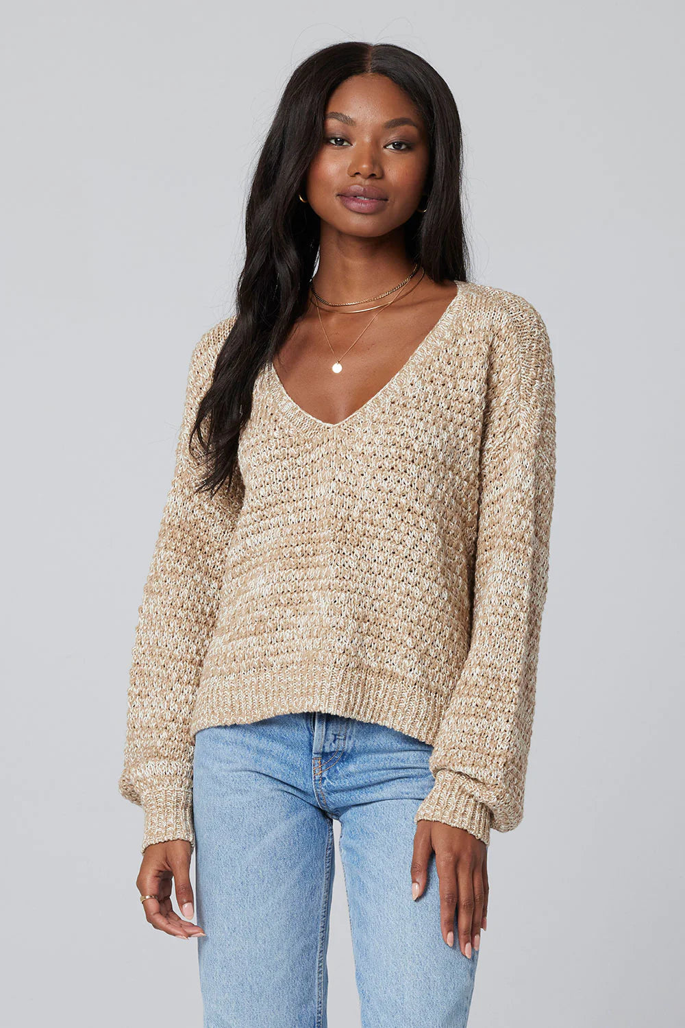 saltwater LUXE Strick-Pullover Sand