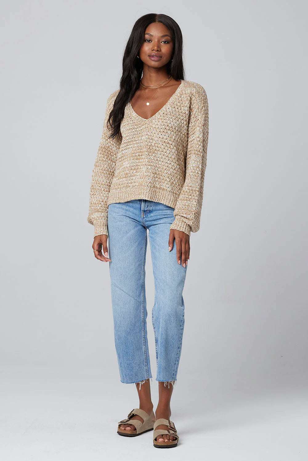 saltwater LUXE Strick-Pullover Sand