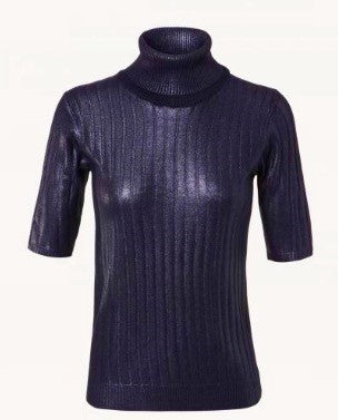 Steffen Schraut Rollkragen Pullover "dunkelblau metallic"