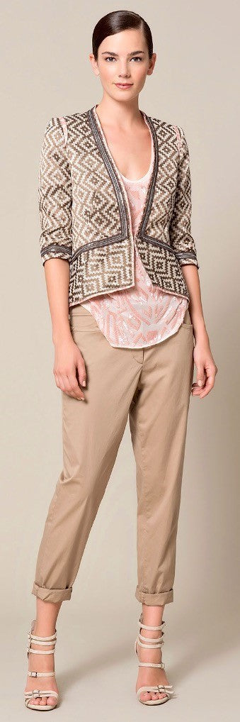 Riani Blazer Boucle "Beige Braun Rose"